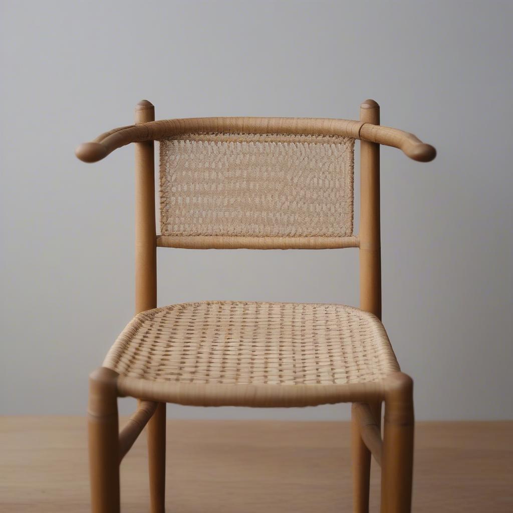 Finished Cane Chair Seat: A Beautifully Restored Piece