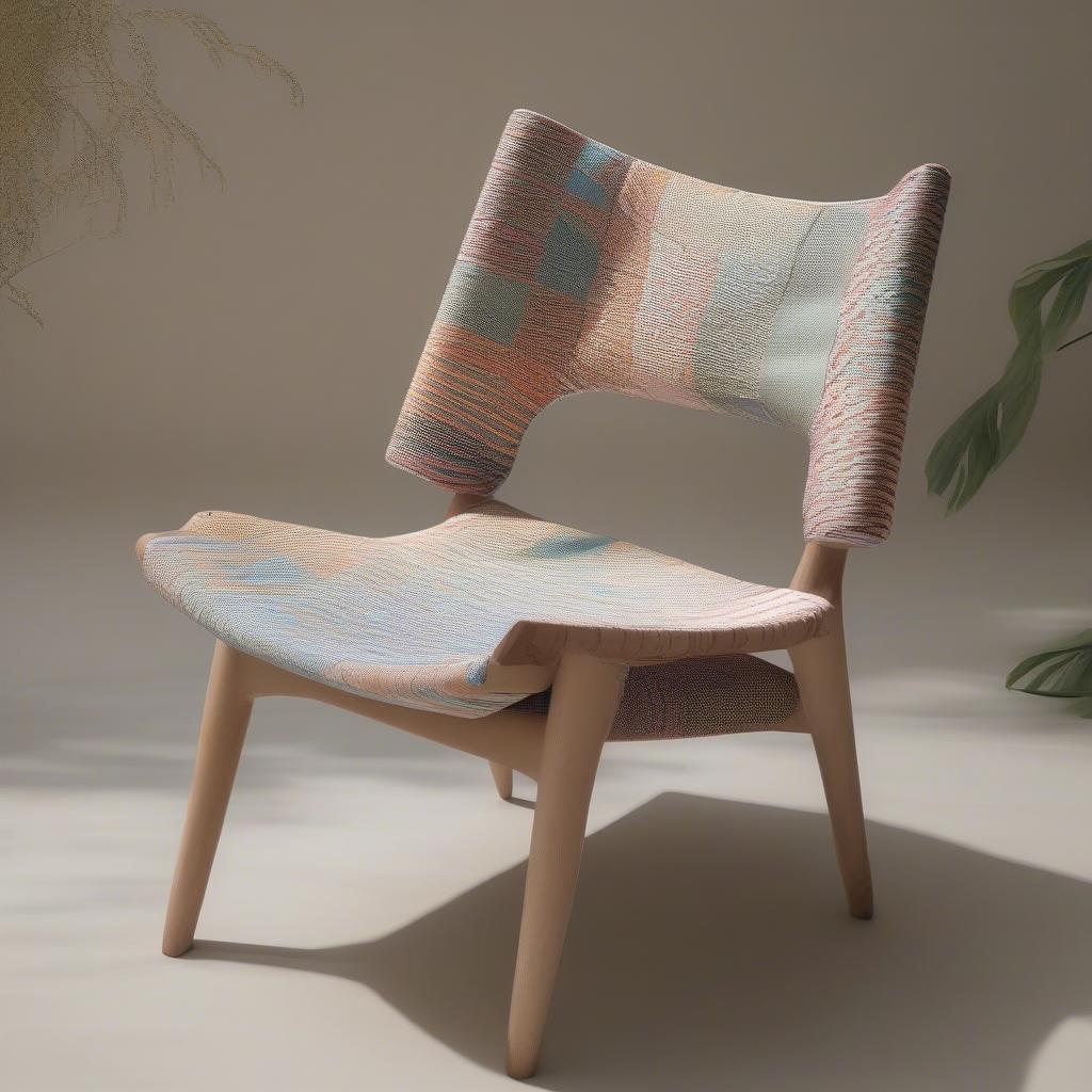 A Finished Fabric Woven Chair