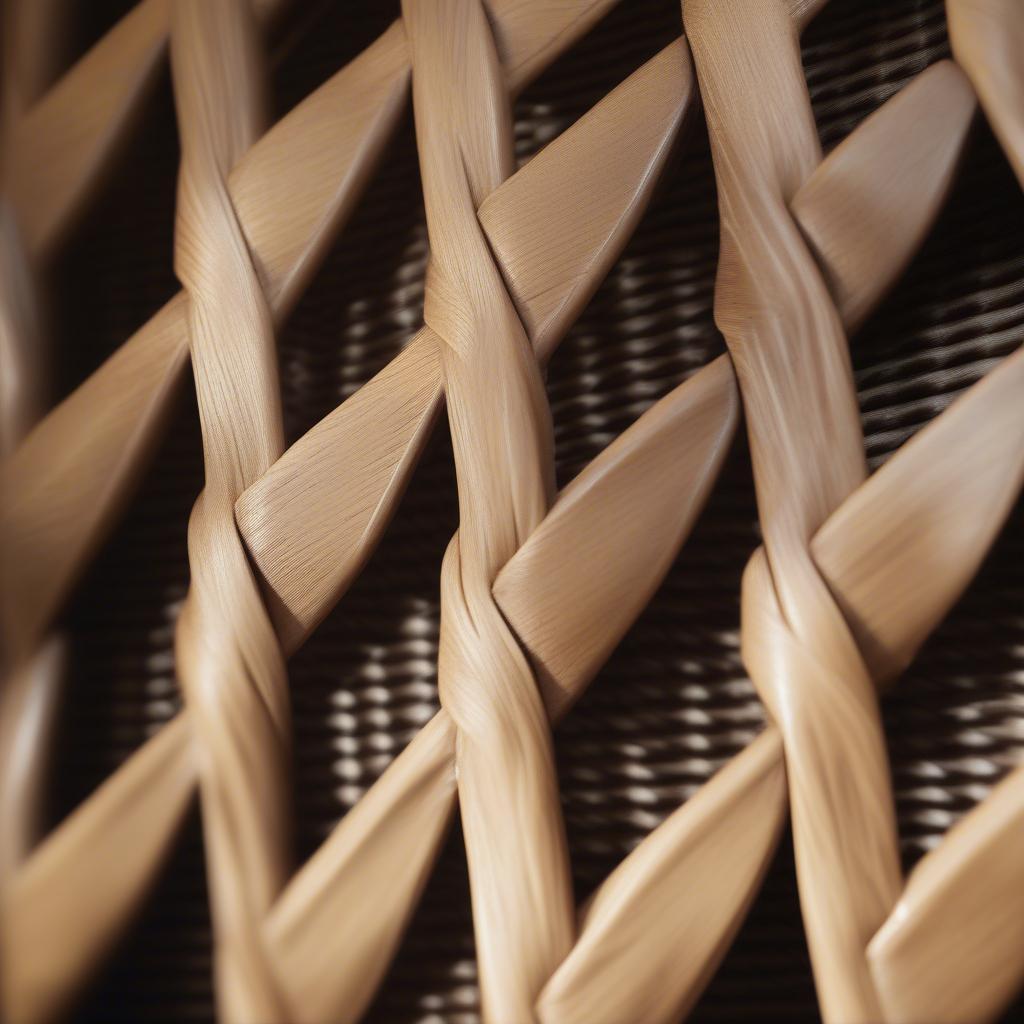 A finished herringbone chair seat