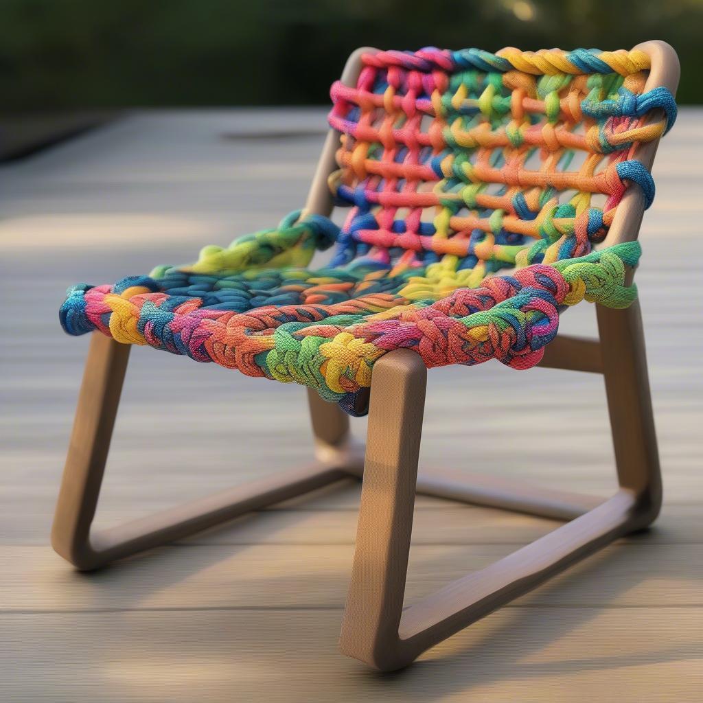 A Finished Paracord Chair: Ready for Relaxation