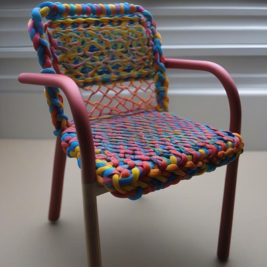 Finished Paracord Woven Chair