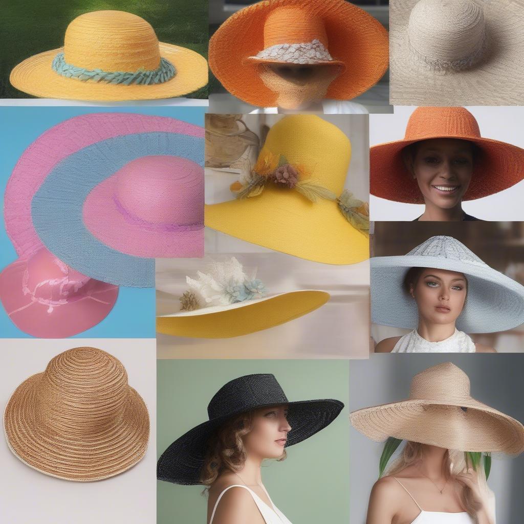 Examples of Finished Plastic Sun Hats