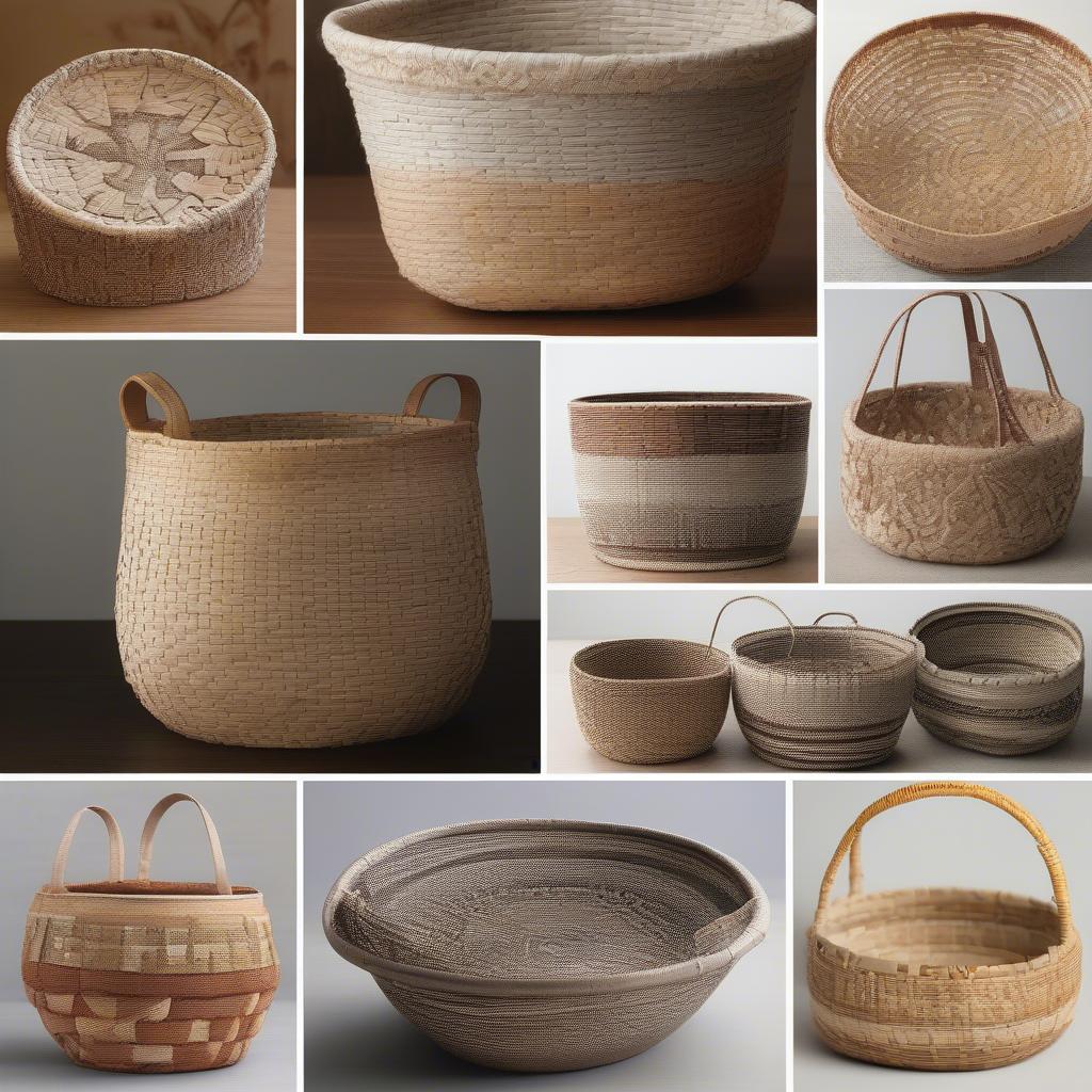 Examples of Finished Round Baskets