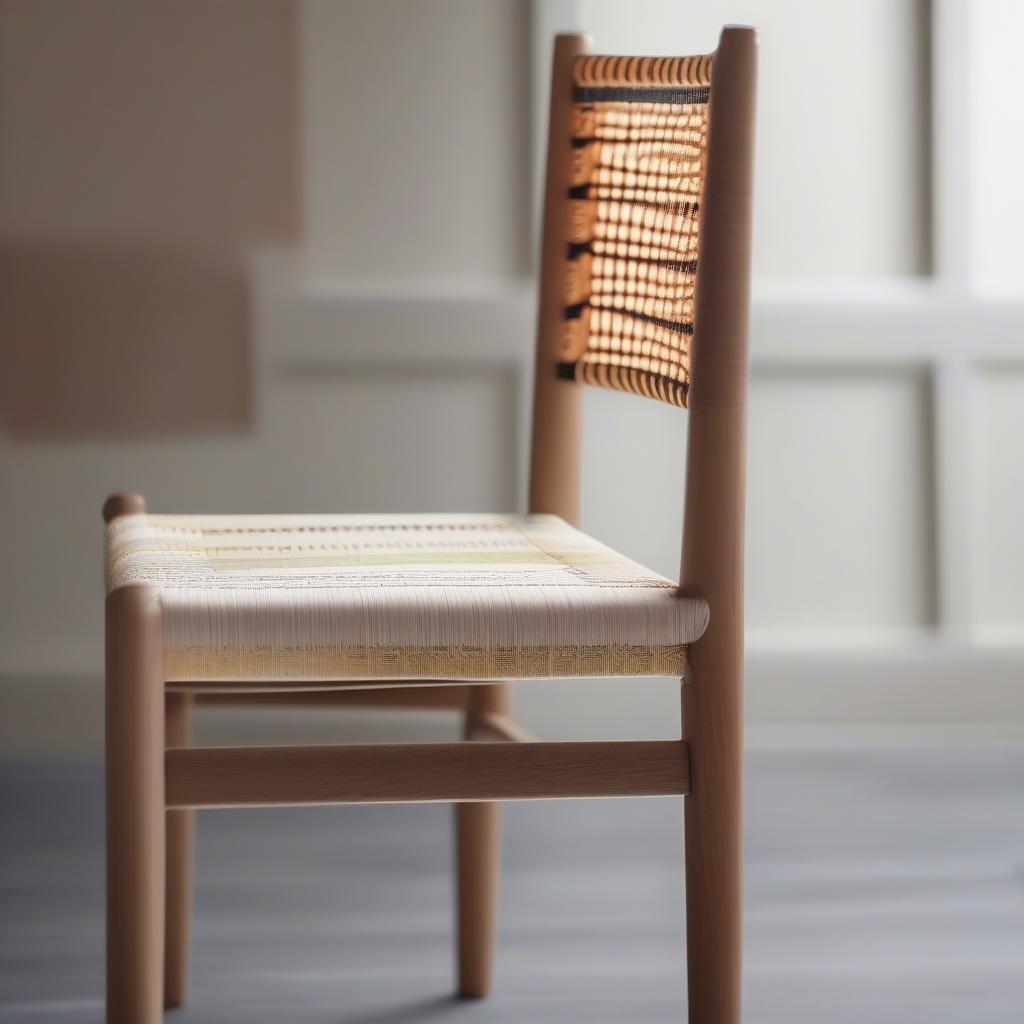 Finished Shaker Chair with Tape Woven Seat