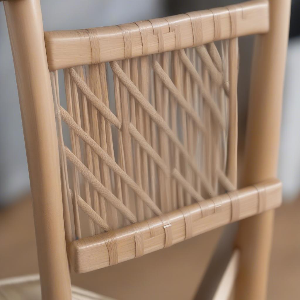 Finishing Cane Weaving on Chair Seat