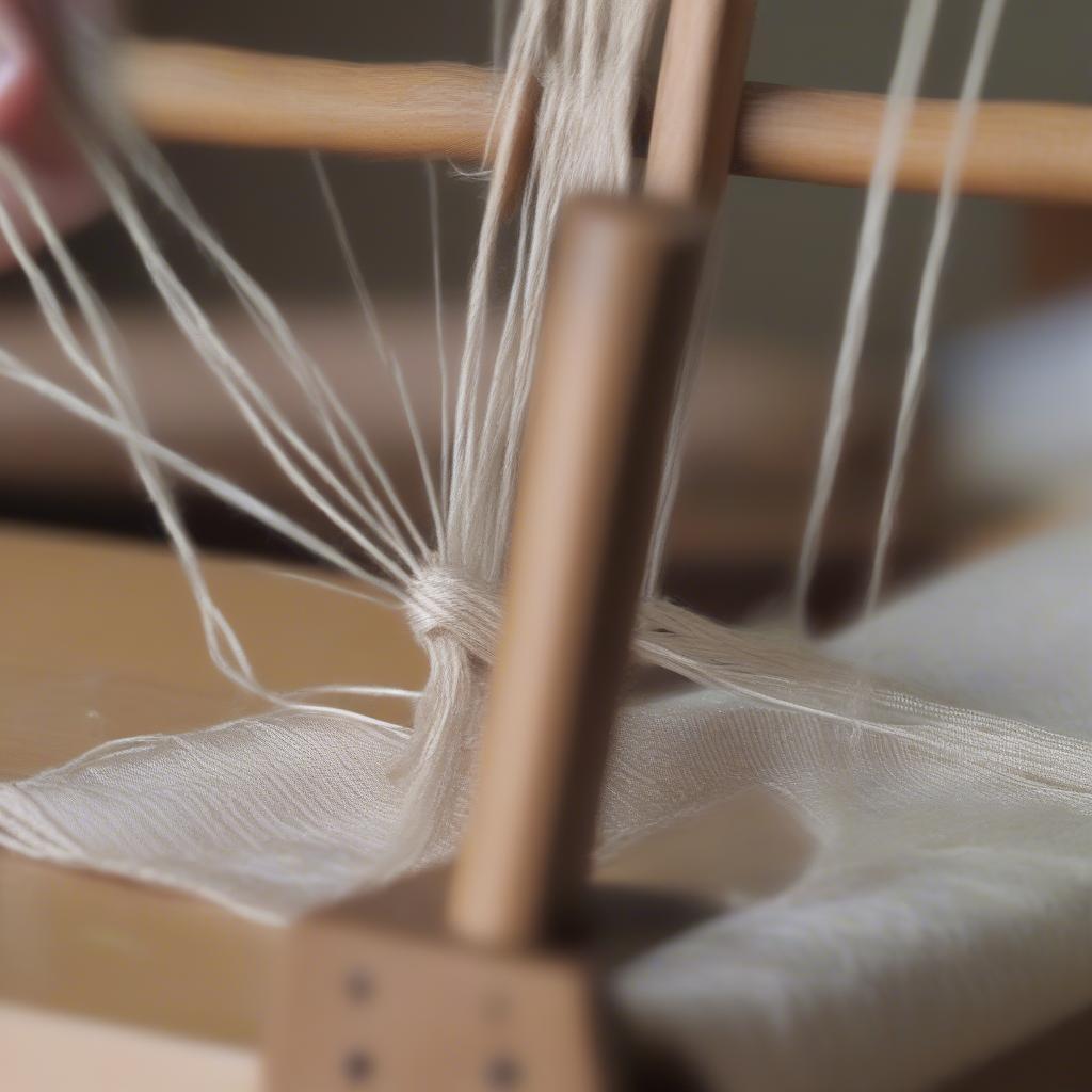 Fixing Broken Warp Threads on a Table Loom