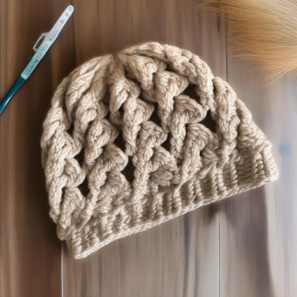 Free Basket Weave Crochet Hat Pattern Example