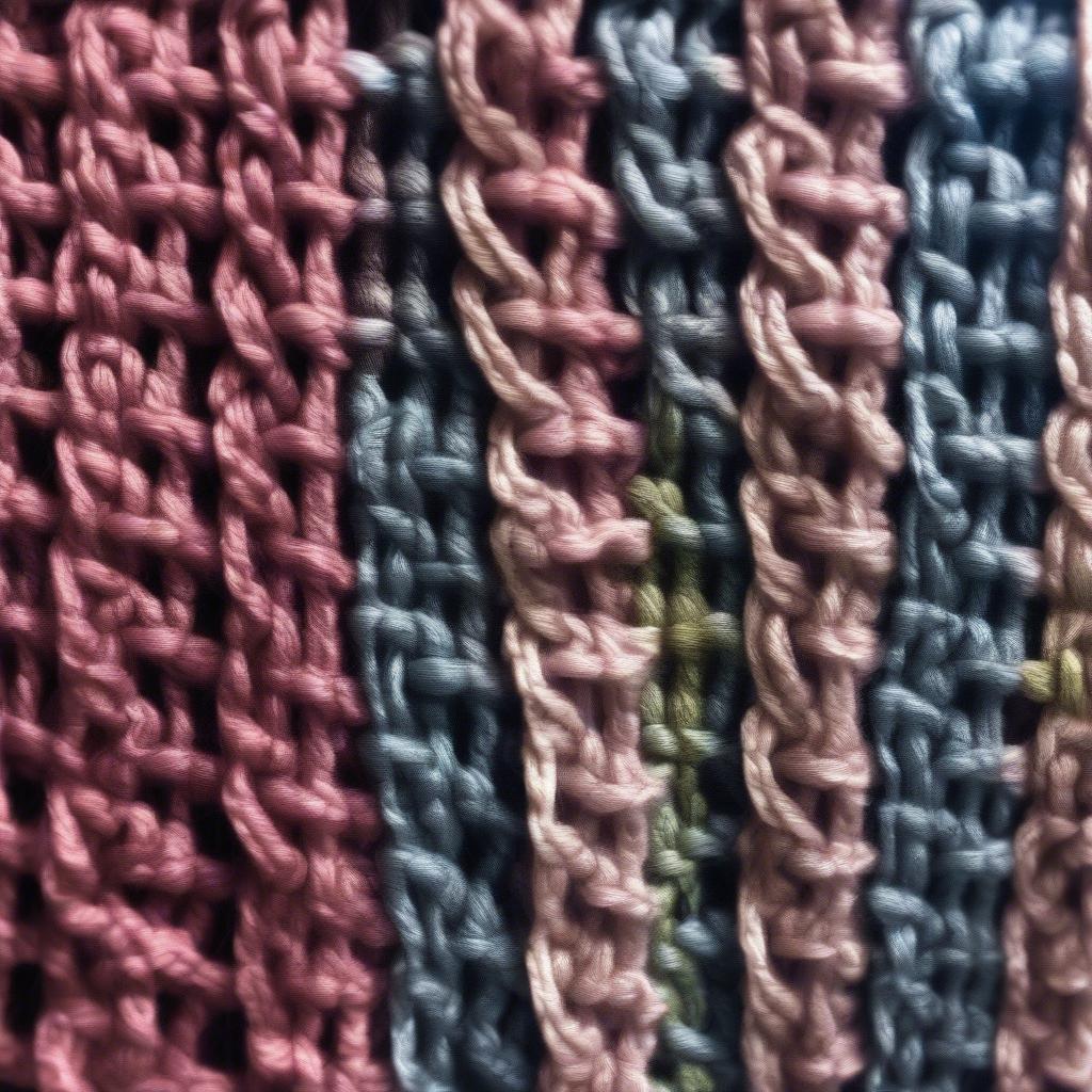 Close-up of the Free Weave Stitch