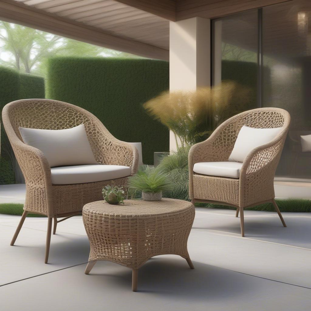 Girona chair in a styled outdoor setting