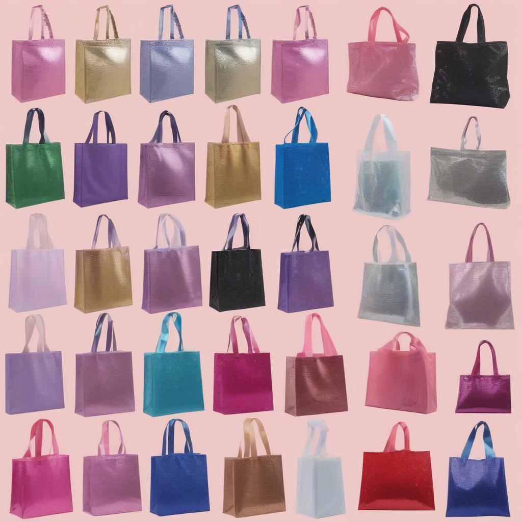 Different Styles of Glitter Non Woven Bags