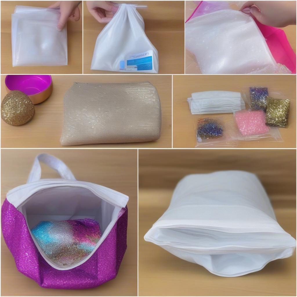 Storing Glitter Non-Woven Bags