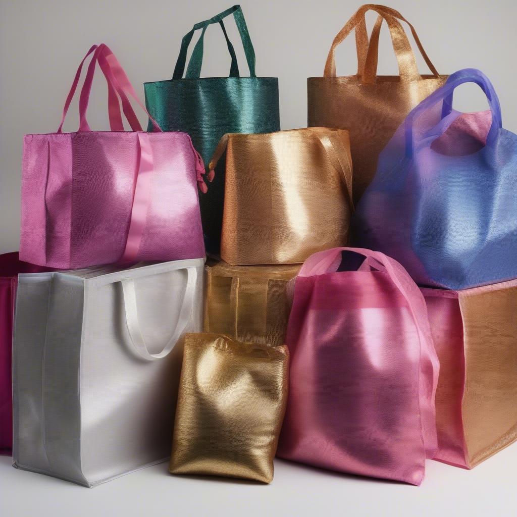 Glitter Non Woven Bags in Various Colors and Sizes