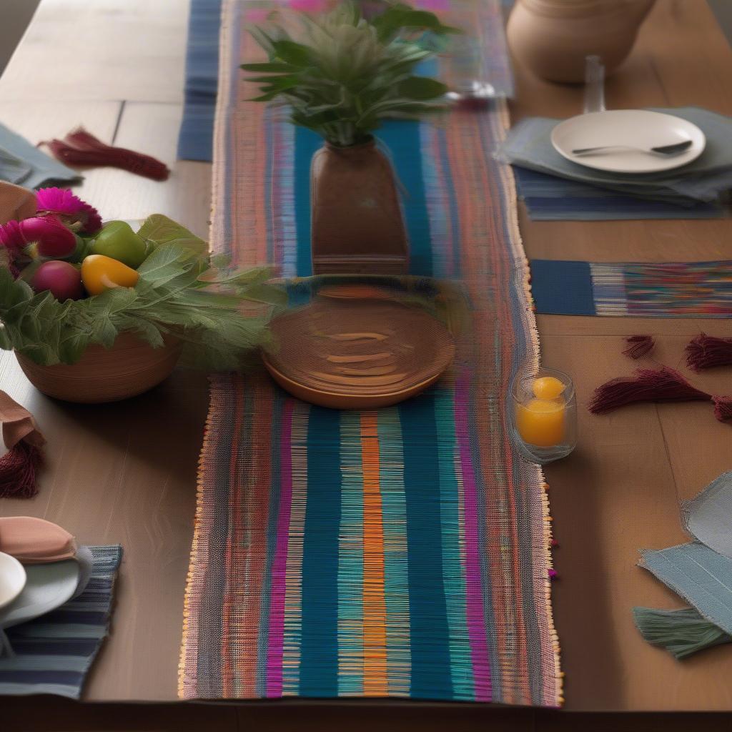 Guatemalan Table Mats Enhancing a Dining Setting