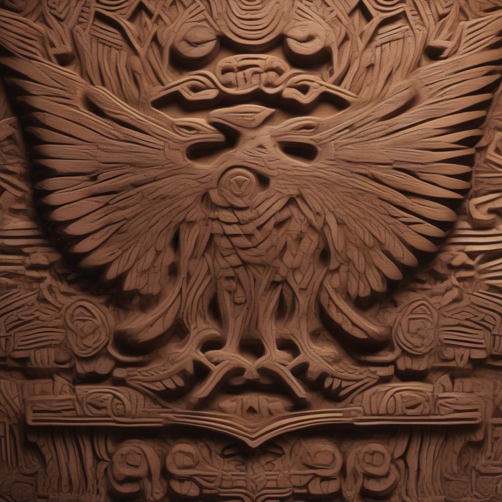 Intricate crest designs woven into a Haida hat