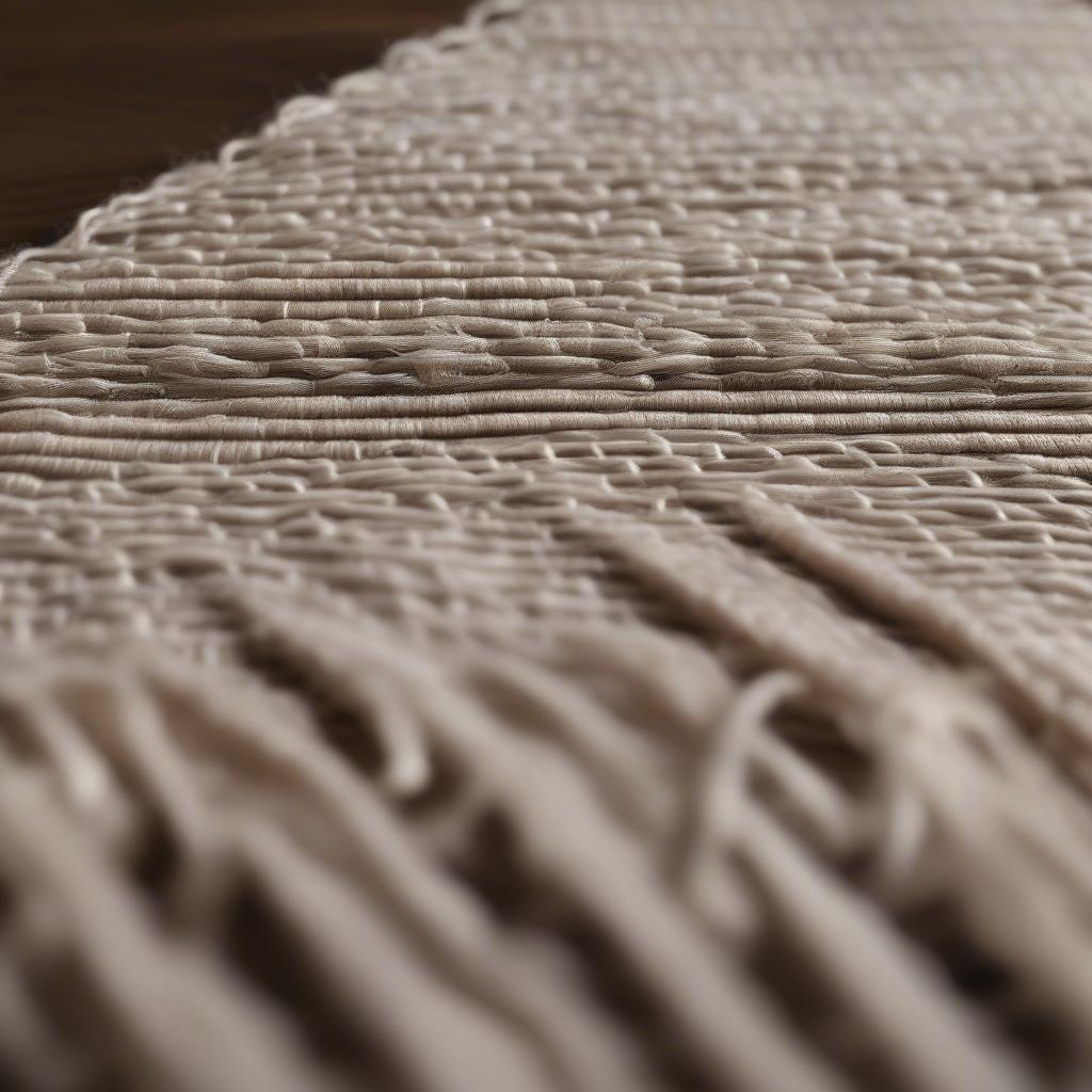 Close-up of a Handwoven Table Runner