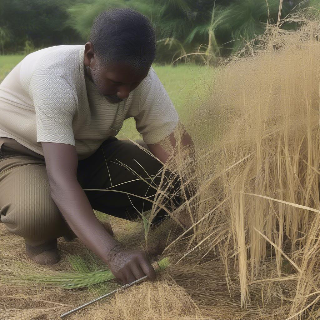 Harvesting Elephant Grass