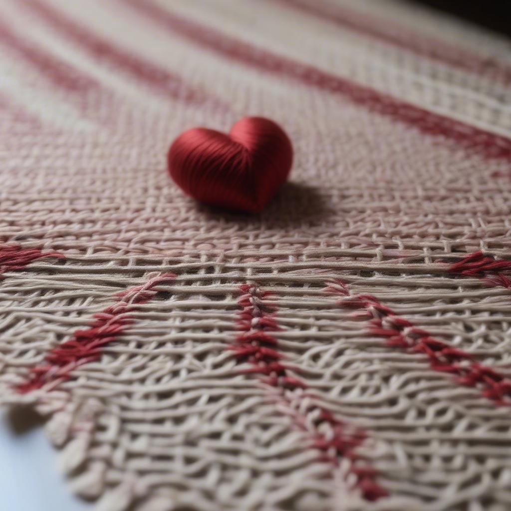 Heart Border Weaving Detail