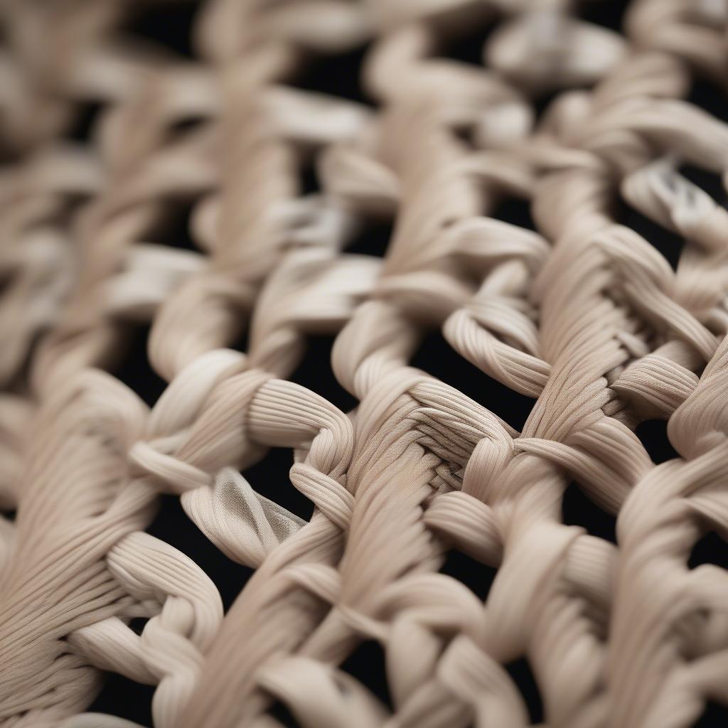 Close-up of a hello weave gaming chair showing the intricate woven pattern