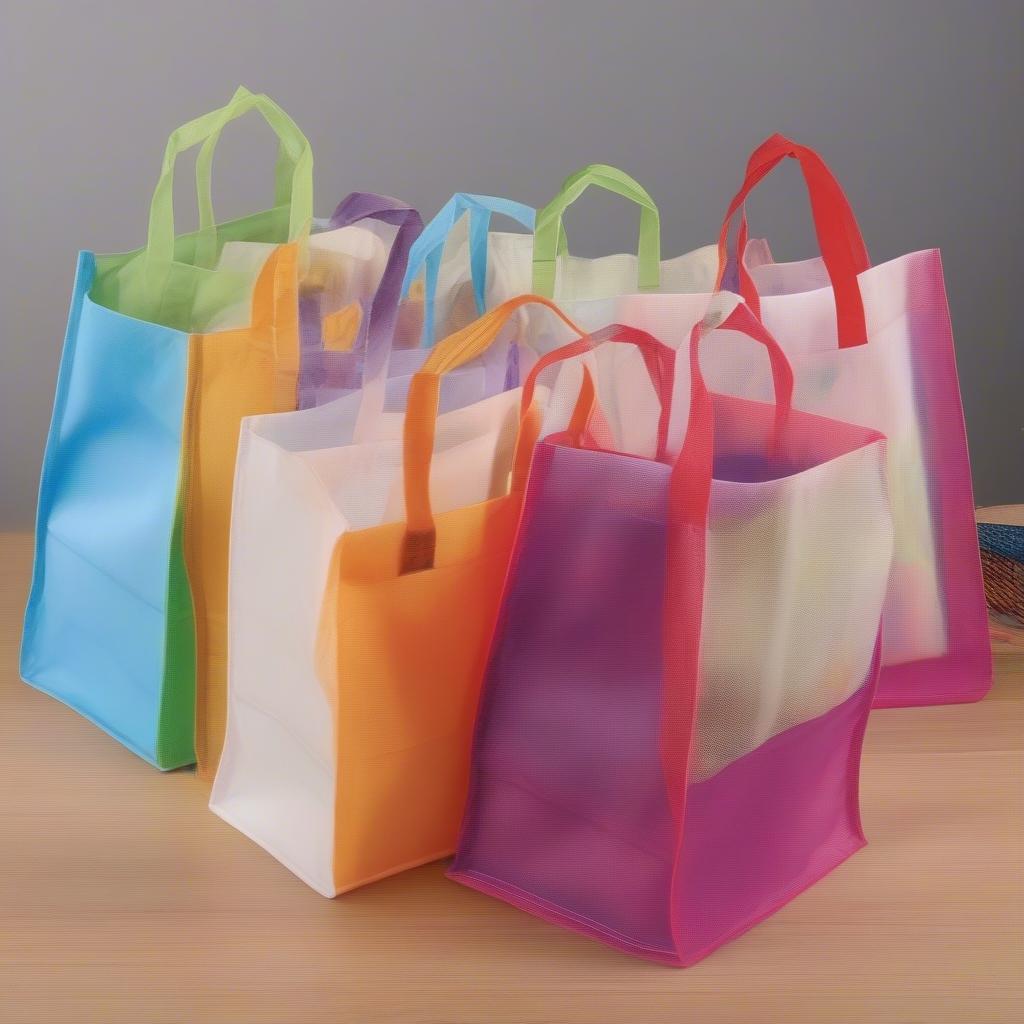 High quality non-woven shopping bags in various colors and sizes.