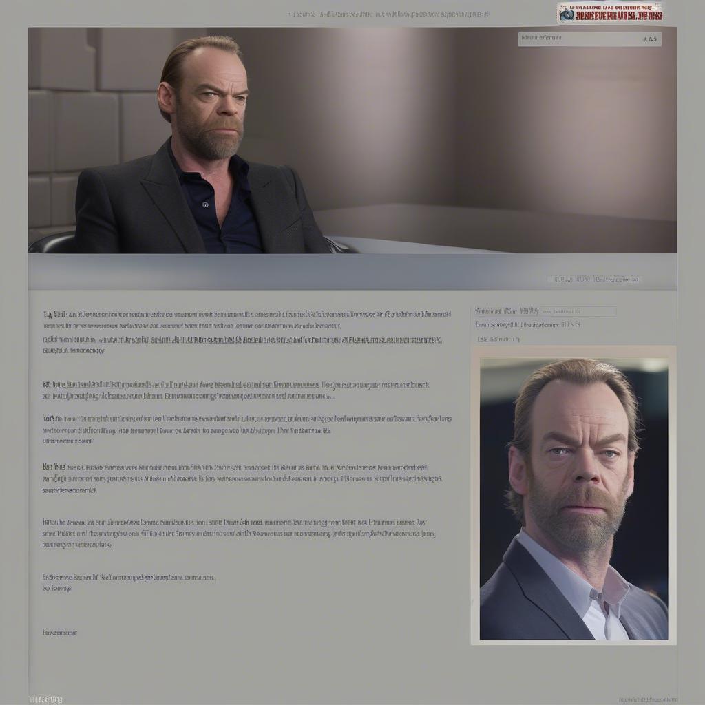 Hugo Weaving in an interview