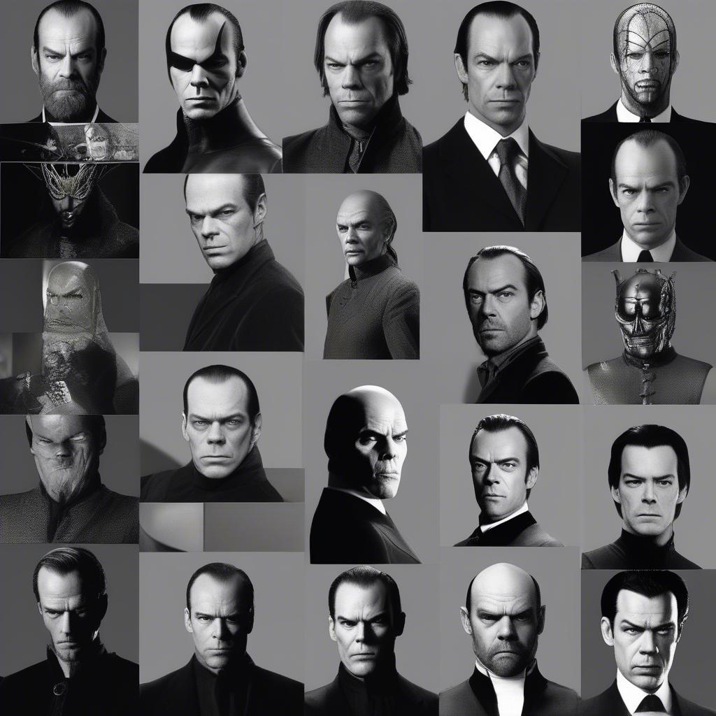 Hugo Weaving in different film roles