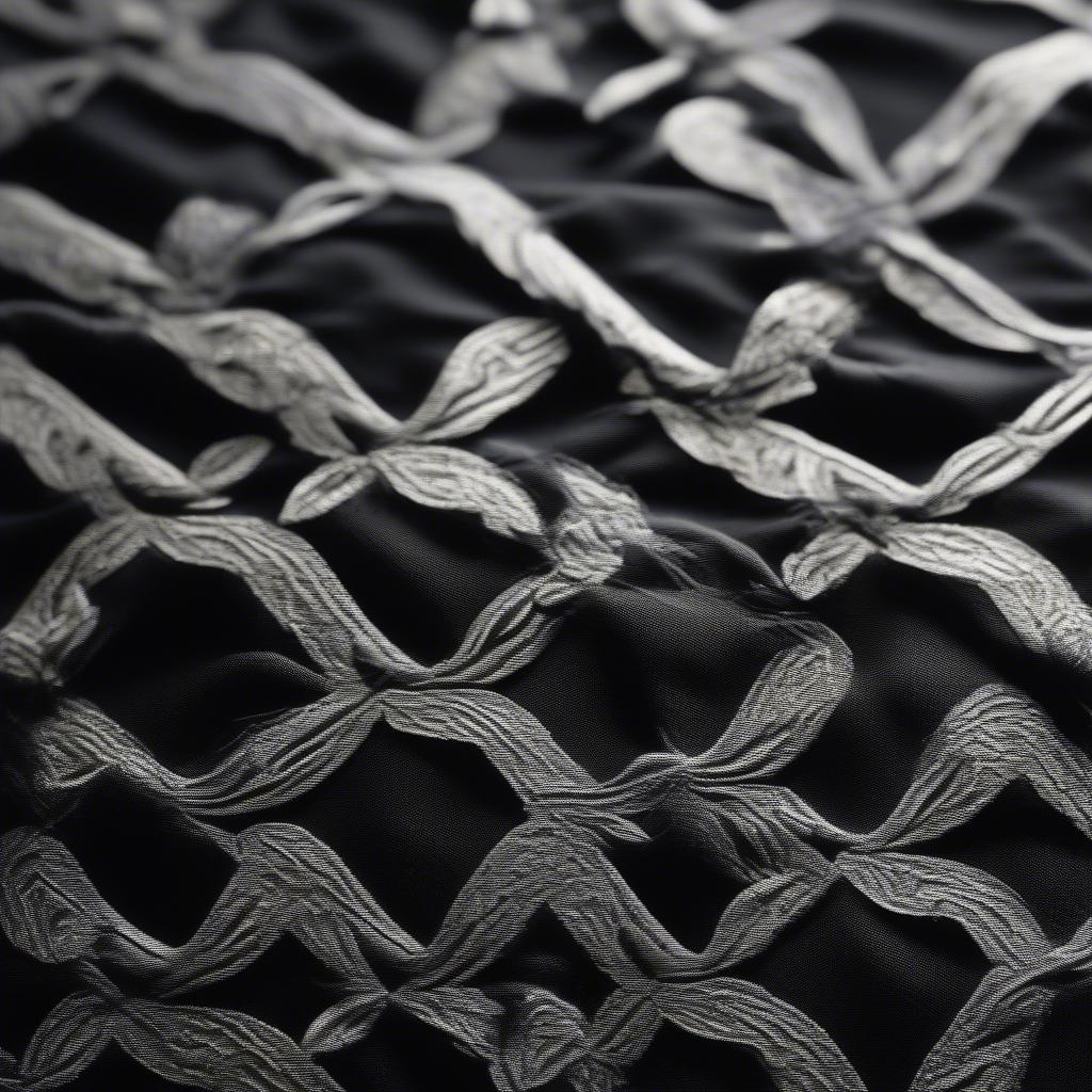 Close-up of a jacquard weave pattern showing the intricate details