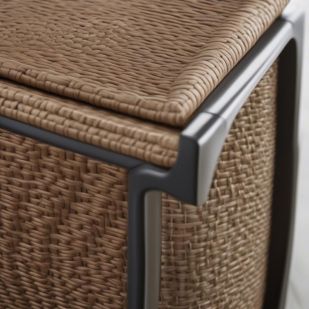 Close-up of the Sweater Weave Pattern on the Jacqueline Console Table