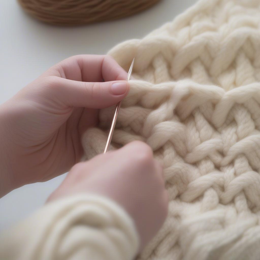 Knitting a Basket Weave Baby Blanket