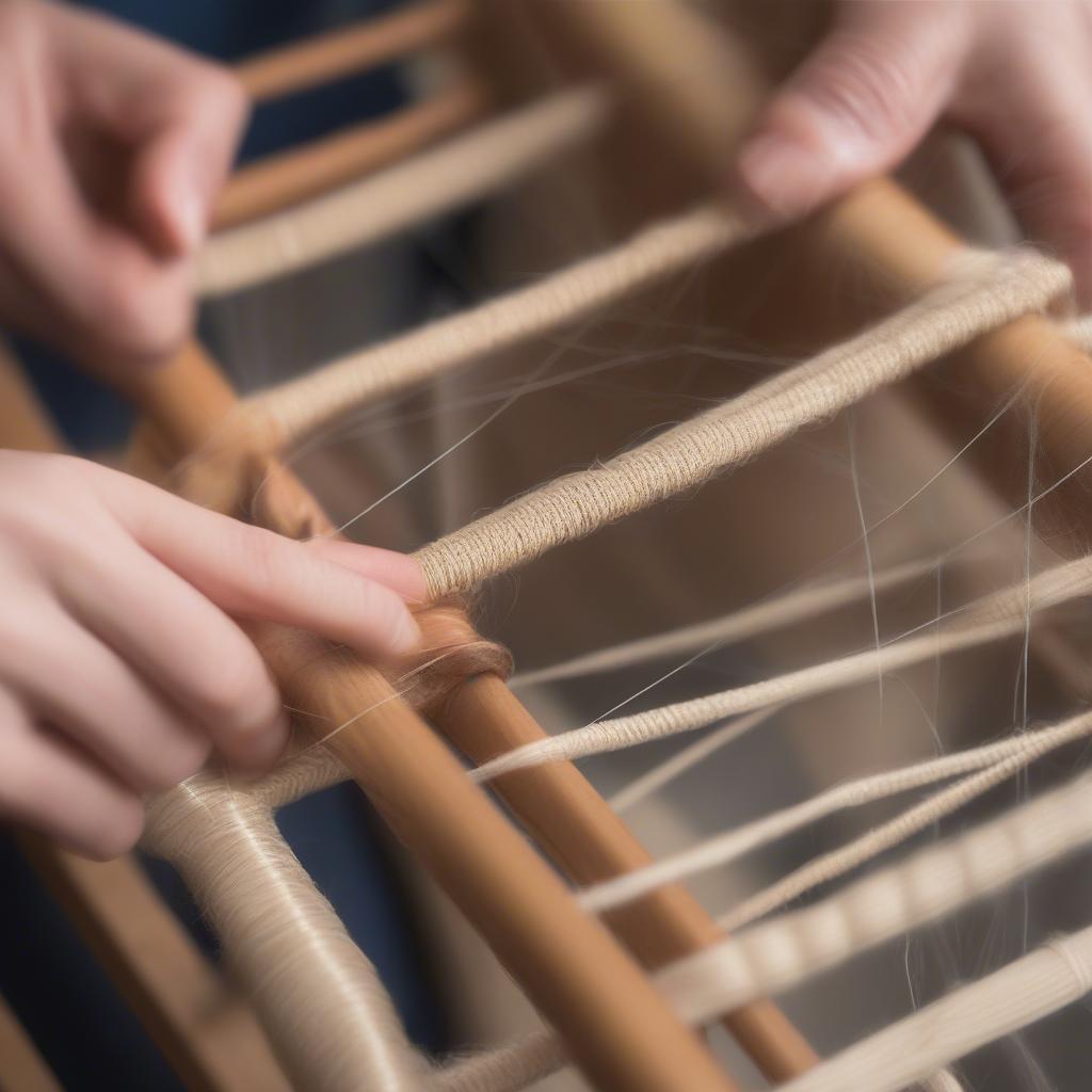 Tips for Ladderback Chair Re-weaving: Soaking Material, Maintaining Tension, and Using a Weaving Needle