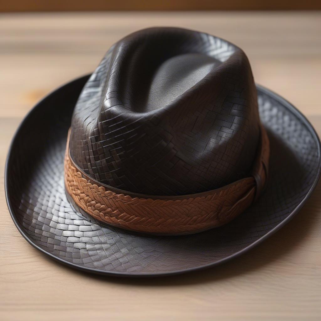 Leather Solomon Weave Hat Band