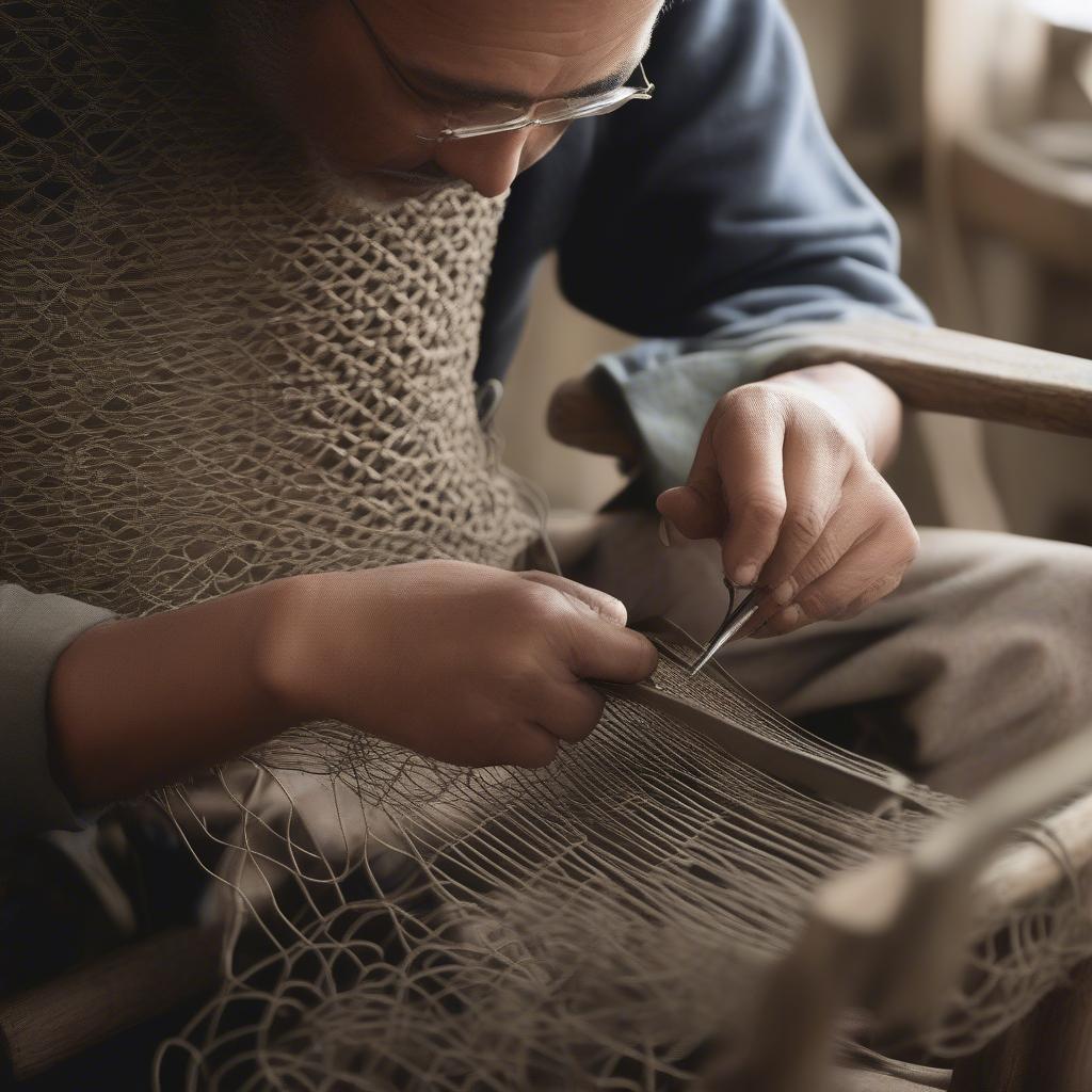 Local Wire Chair Weaving Artisan