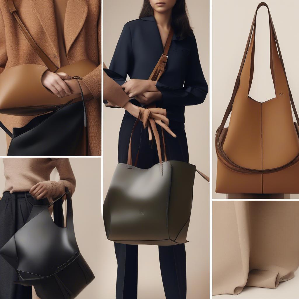 Different ways to style the Loewe Hammock bag.