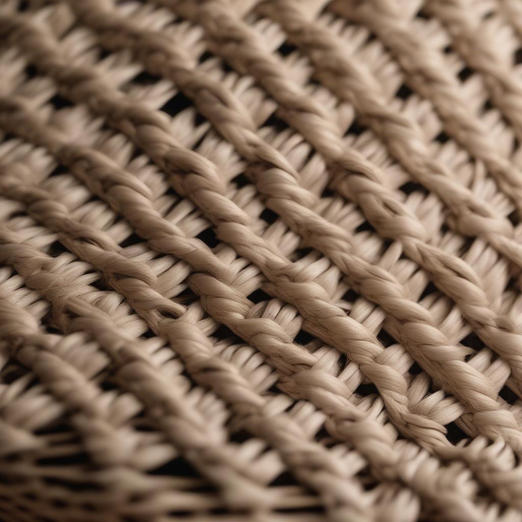 Close-up view of the Lorenzo basket weave slouch hat showcasing its intricate pattern and natural fibers.