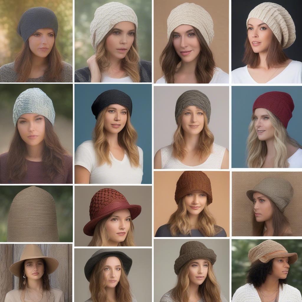 Different outfit ideas showcasing the versatility of the Lorenzo basket weave slouch hat.