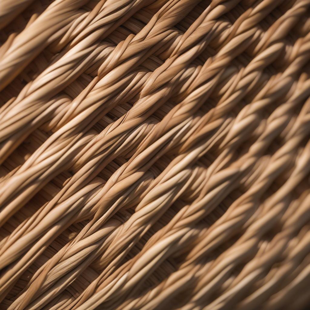 Close-up of Madison table weaver rattan furniture showcasing the intricate weaving and natural beauty of the material.