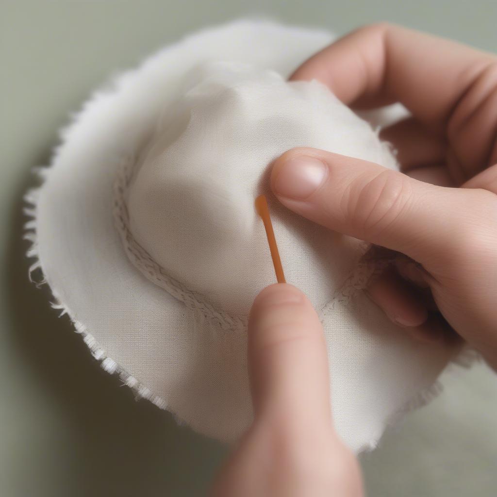 Mending a Tear on a Paper Weave Hat