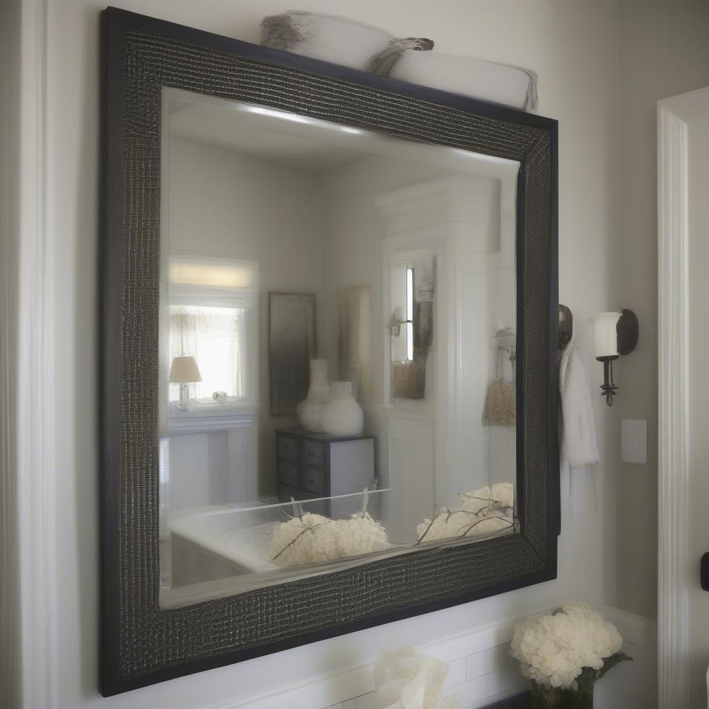 Placement Ideas for Metal Basket Weave Mirrors