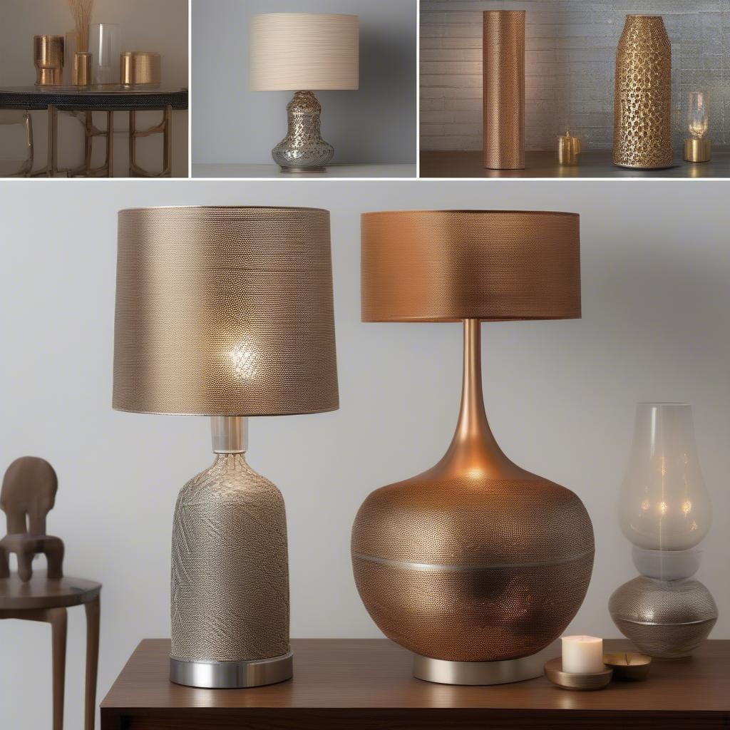 Variety of Metal Weave Table Lamps