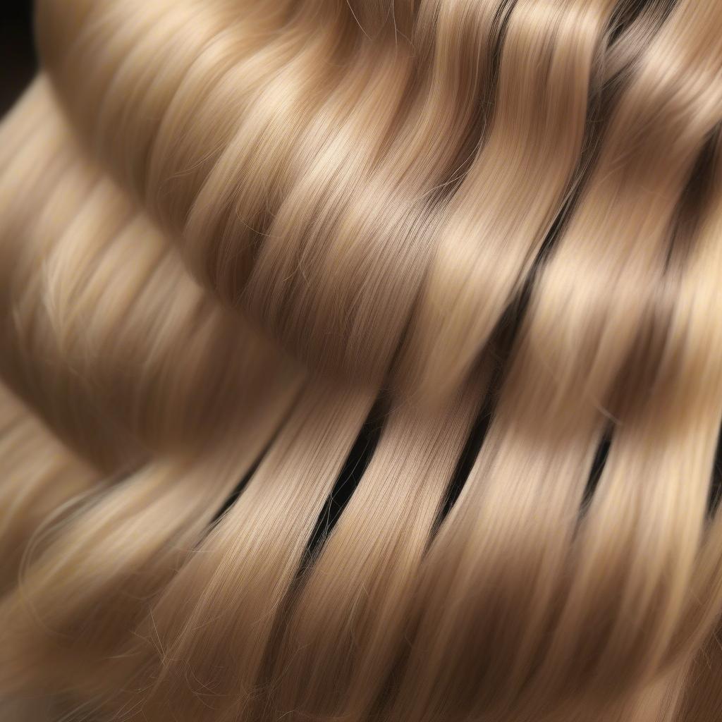 Close-up of an MK5 weave showcasing its texture and natural look