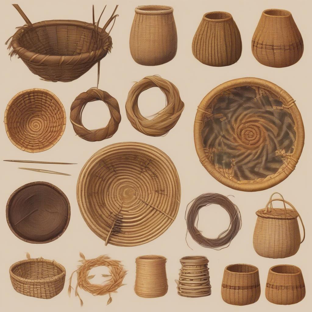 Various Native American Basket Weaving Techniques