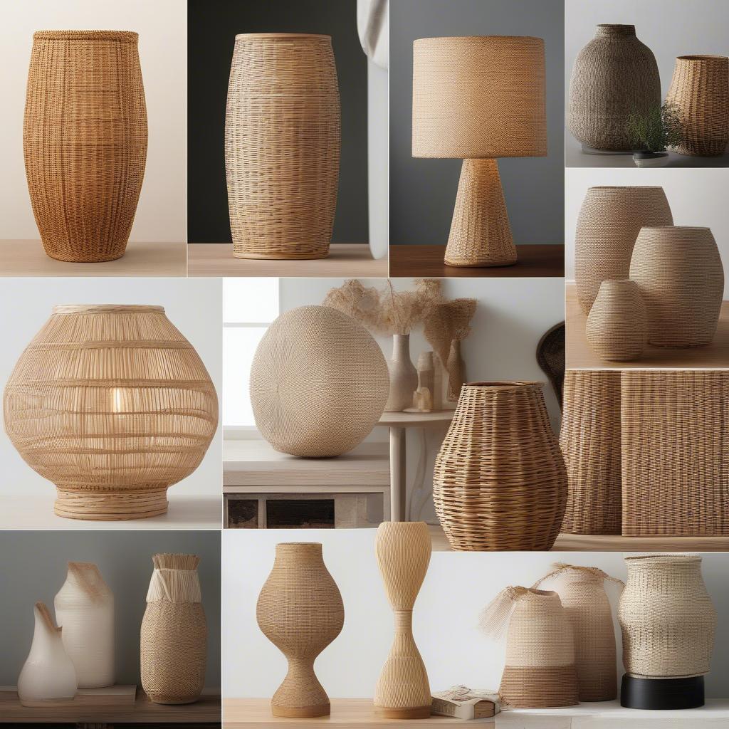 Variety of Natural Weave Table Lamps