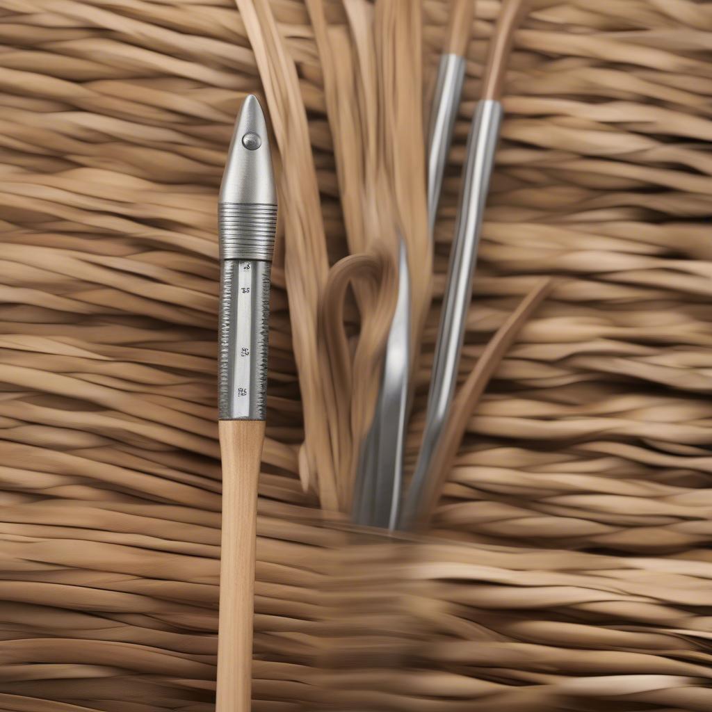 Close-up view of a no. 423 basket weaving tool