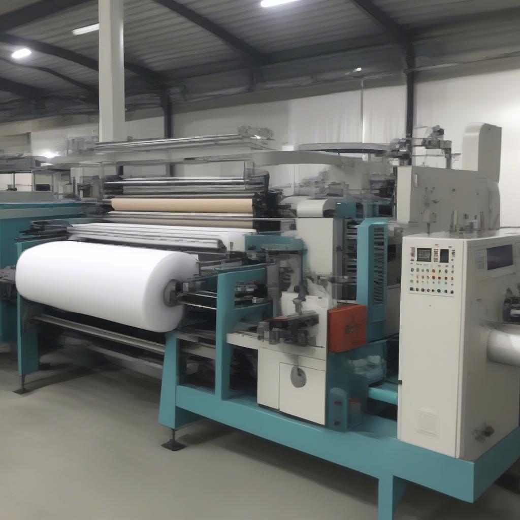 Non-woven bag making machine with handle production line