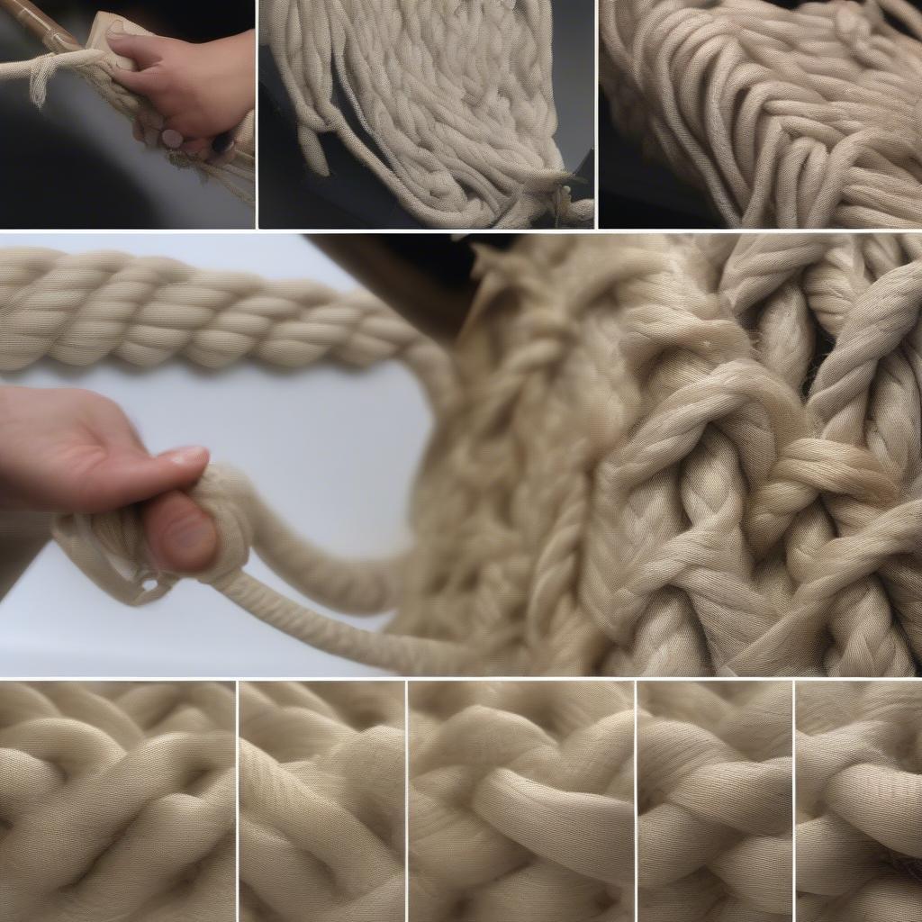 Various Nylon Rope Chair Weaving Techniques