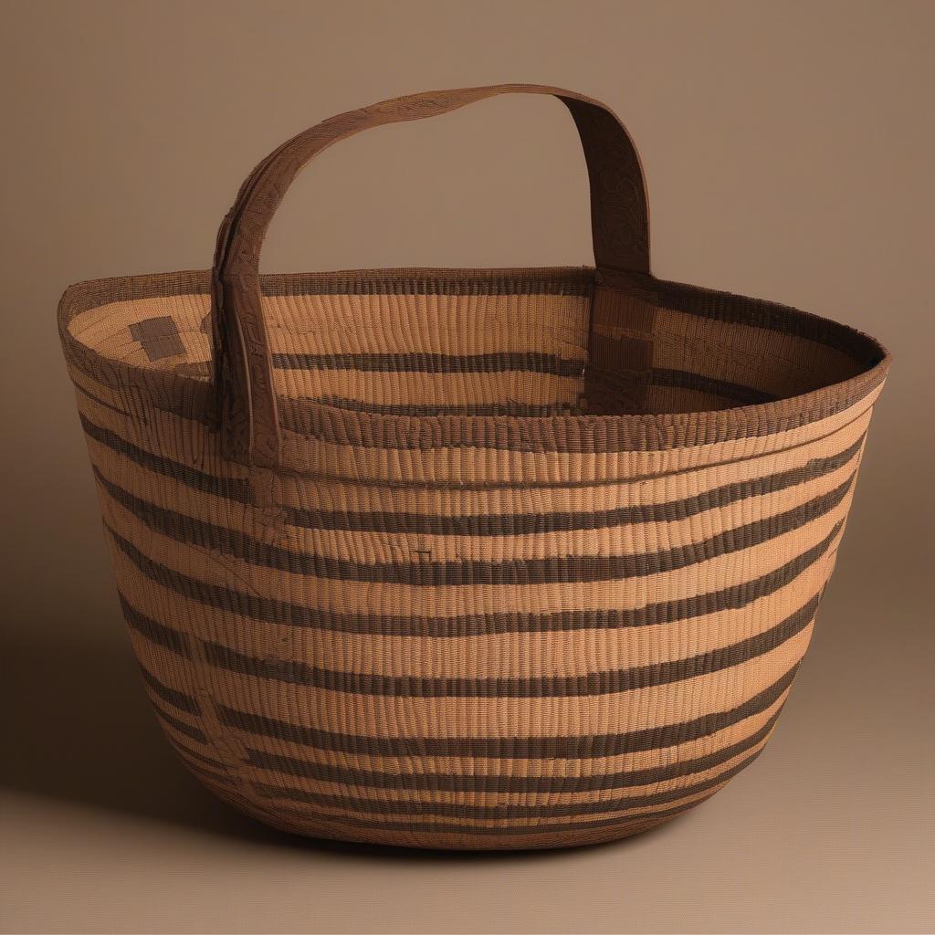 Antique Ohlone Basket - A Testament to Traditional Weaving