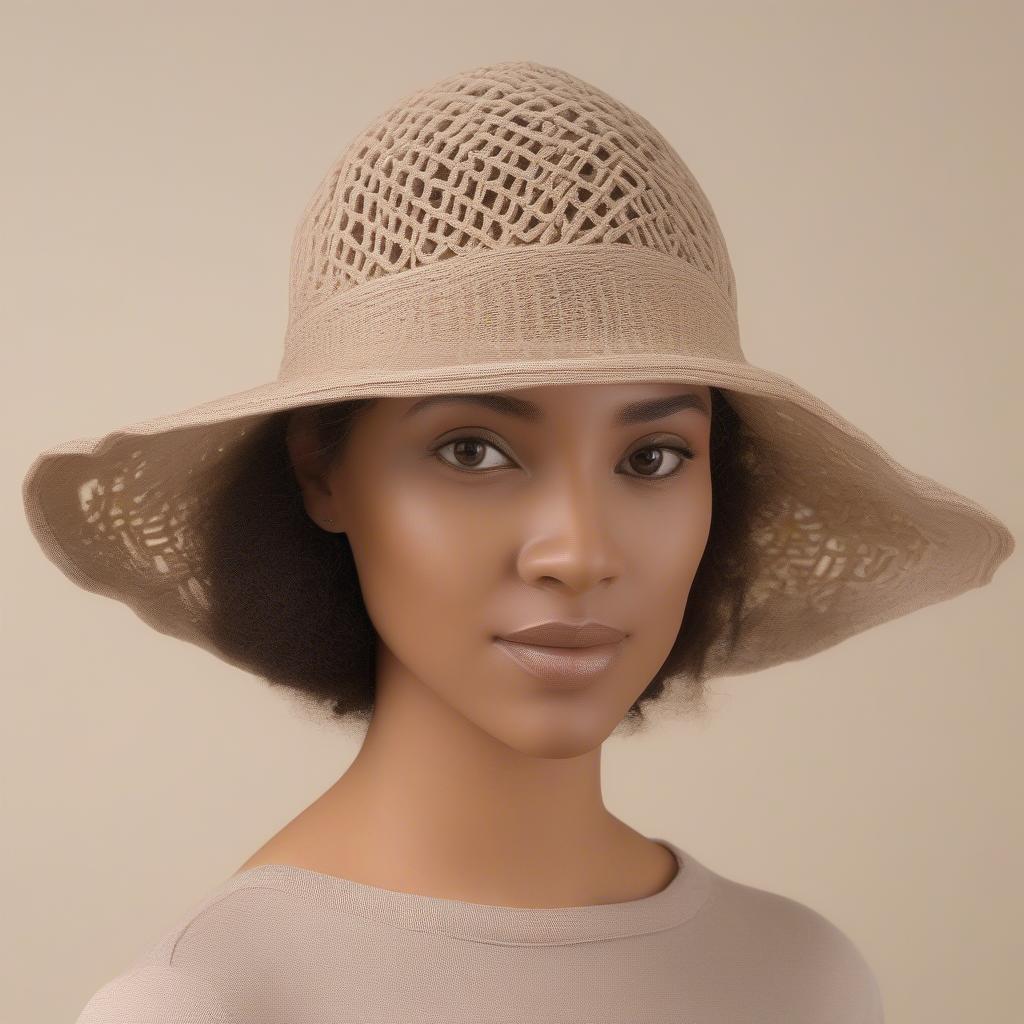 Example of a Finished Open Basket Weave Hat