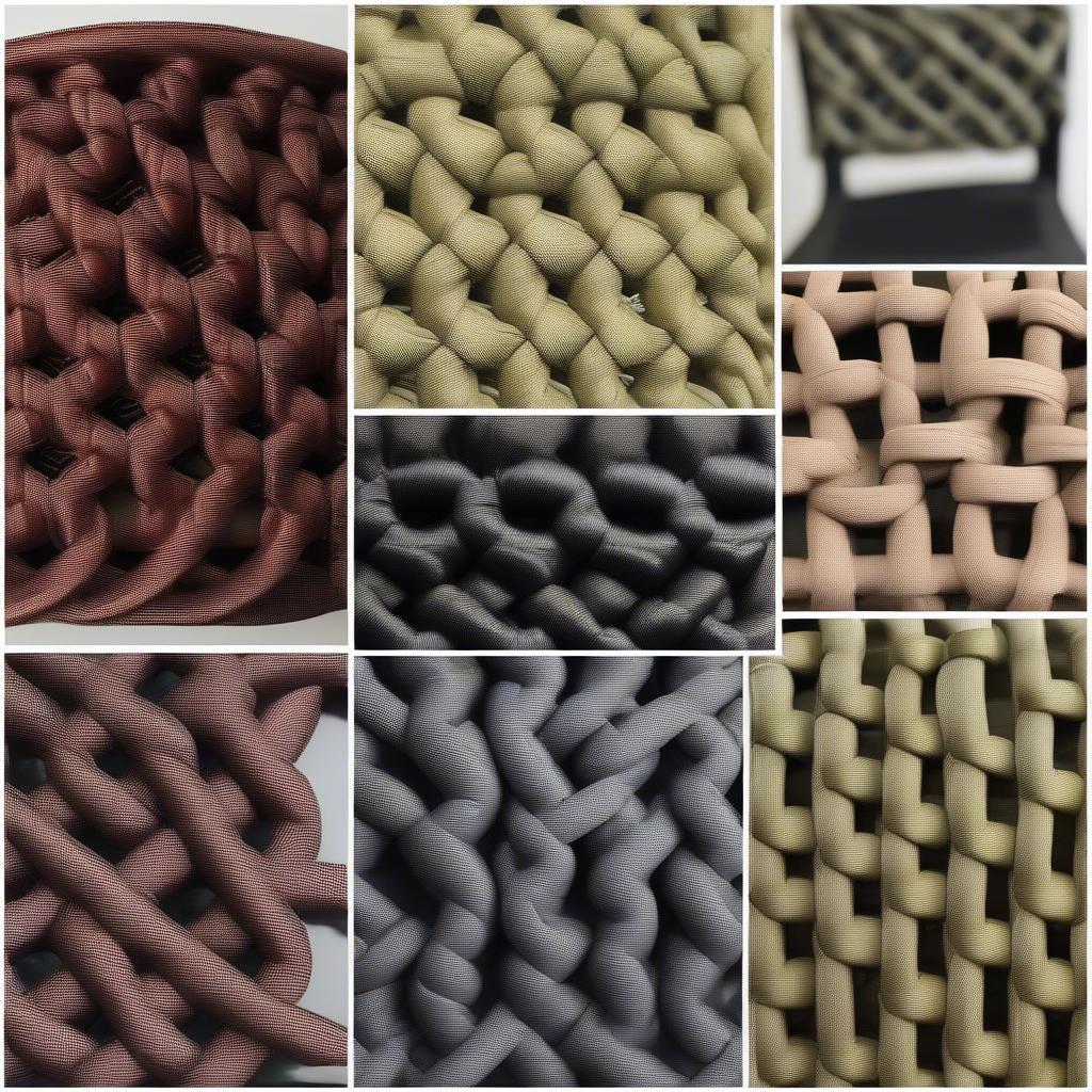 Examples of Paracord Chair Weaving Patterns