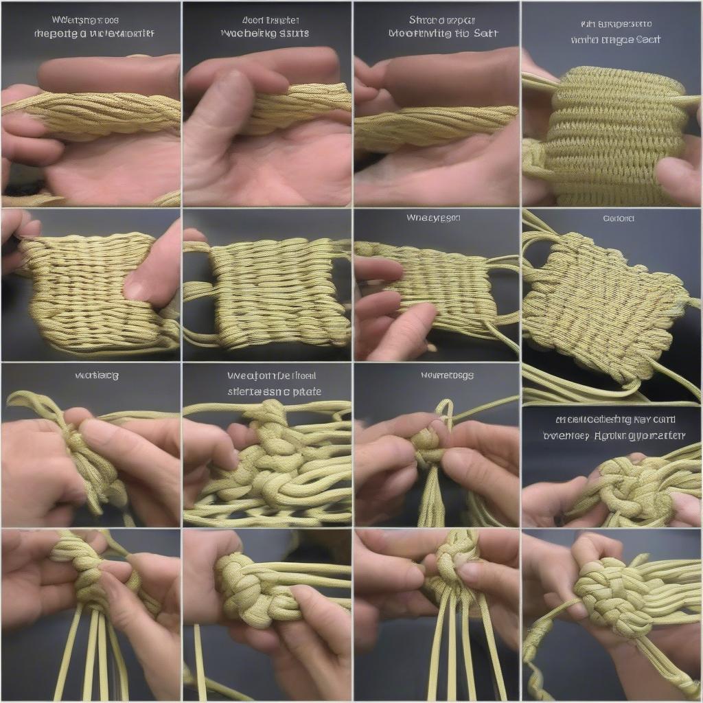 Step-by-Step Paracord Chair Weaving Process