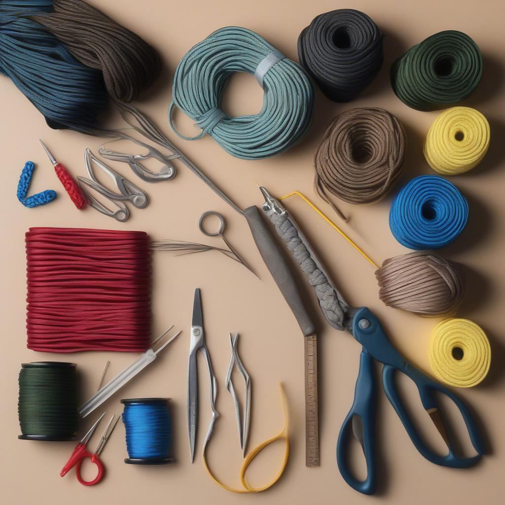 Paracord Weaving Tools and Materials