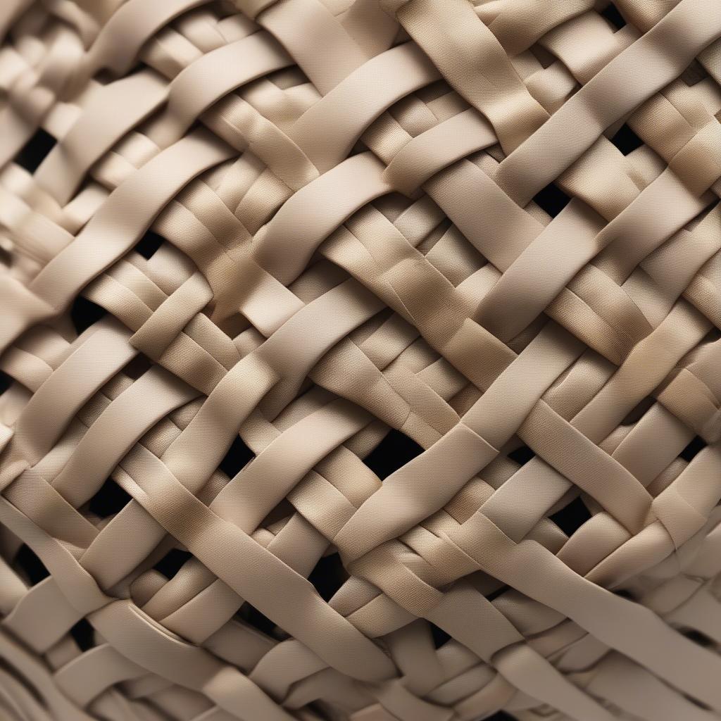 Close-up view of the intricate weave of a Paris Milano tote bag